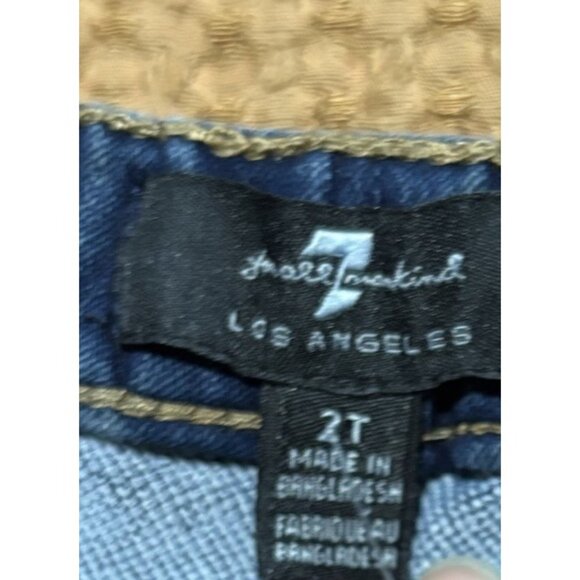 7 For All Mankind Luxe Sport Knit Denim jogger jeans toddler Size 2T - Picture 3 of 5
